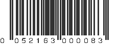 UPC 052163000083