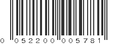 UPC 052200005781