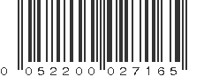 UPC 052200027165