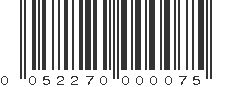 UPC 052270000075