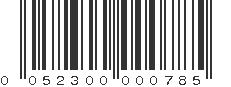 UPC 052300000785