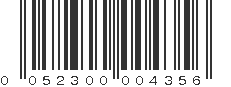 UPC 052300004356