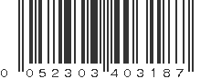 UPC 052303403187