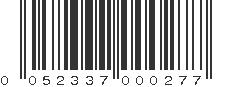 UPC 052337000277