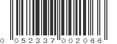 UPC 052337002066