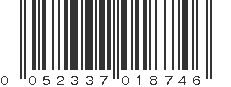 UPC 052337018746