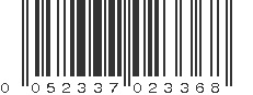 UPC 052337023368