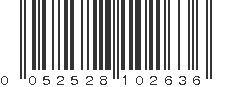 UPC 052528102636