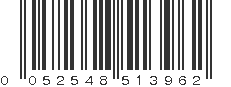 UPC 052548513962