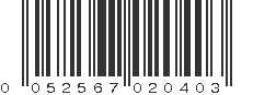 UPC 052567020403