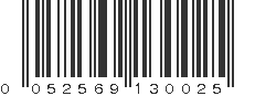 UPC 052569130025