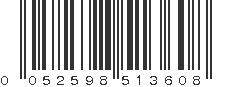 UPC 052598513608