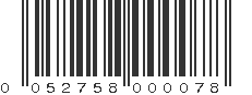 UPC 052758000078