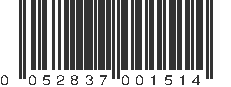 UPC 052837001514