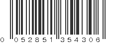 UPC 052851354306