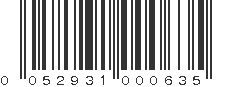 UPC 052931000635