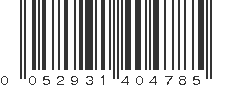 UPC 052931404785