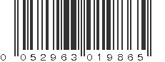 UPC 052963019865