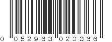 UPC 052963020366