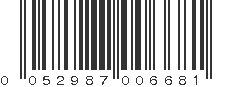 UPC 052987006681
