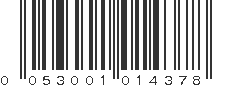 UPC 053001014378