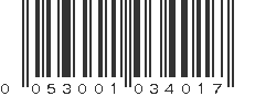 UPC 053001034017