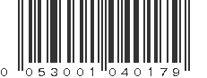 UPC 053001040179