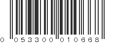 UPC 053300010668