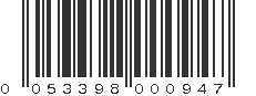 UPC 053398000947