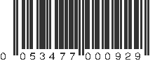 UPC 053477000929