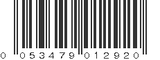 UPC 053479012920