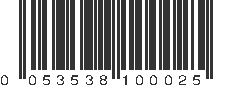 UPC 053538100025