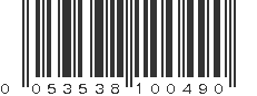 UPC 053538100490