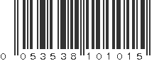 UPC 053538101015