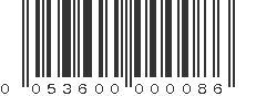 UPC 053600000086