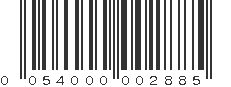 UPC 054000002885