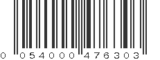 UPC 054000476303