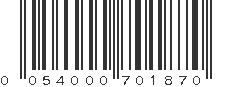 UPC 054000701870