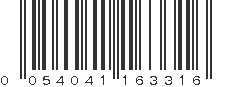 UPC 054041163316