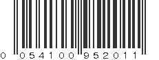 UPC 054100952011