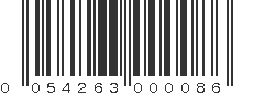 UPC 054263000086