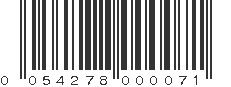 UPC 054278000071