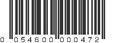 UPC 054600000472