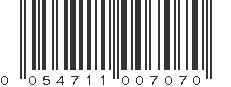 UPC 054711007070