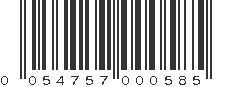 UPC 054757000585