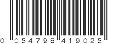 UPC 054798419025