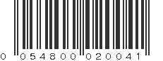 UPC 054800020041