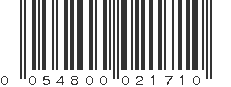 UPC 054800021710