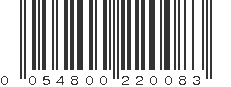 UPC 054800220083