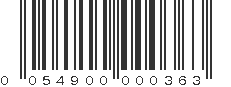 UPC 054900000363